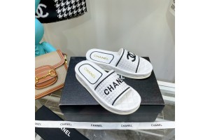 Chanel Slide Sandals White CHN-009