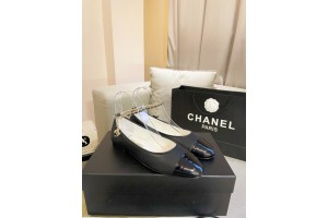 Chanel Women Flats Black CHN-018