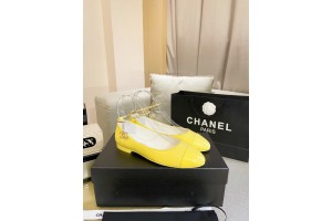 Chanel Women Flats Yellow CHN-019