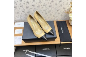 Chanel Women Pearl Heel Pumps Nude CHN-076