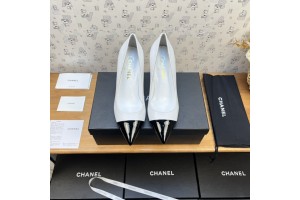 Chanel Women Pearl Heel Pumps White CHN-077