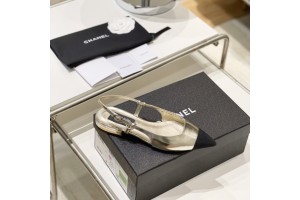 Chanel Classic Mary Flats Silver CHN-104