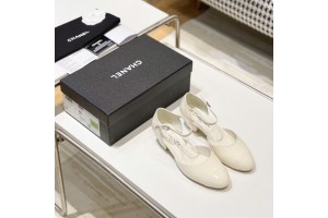 Chanel Classic Ballet Flats White CHN-105