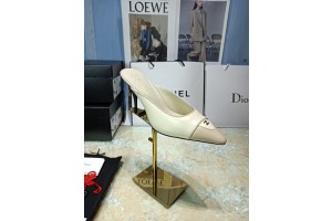 Chanel Women Mule Pumps Beige CHN-138