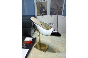 Chanel Women Mule Pumps White CHN-139