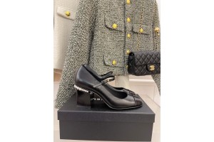 Chanel Mary Jane Chunky Pumps Black CHN-157