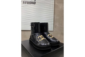 Chanel Winter Snow Boots Black CHN-195