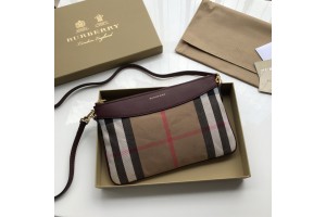 Burberry burgundy red woman vintage with leather shoulder strap