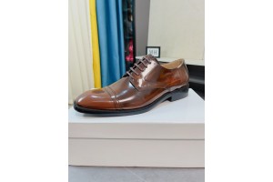 Dior Men Loafers In Brown Leather