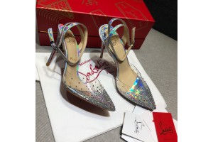 Christian Louboutin Rhinestones Pump Silver CL-H031