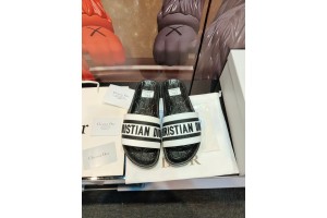 Dior Black White Slippers