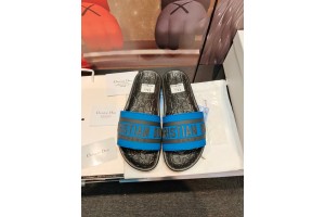 Dior Blue Black Slippers